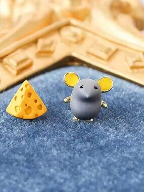 Mouse and Cheese Earrings